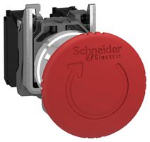 SCHNEIDER ELECTRIC XB4BS84441 Interruptor para Paro de Emergencia, DPST-NC, SPST-NO, Girar para Liberar