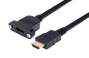 L-COM PMHDMF-2 Cable de Audio / Video, HDMI Macho, Receptáculo HDMI, 6.6 ft, 2 m, Negro, PMHDMF Series