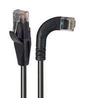 L-COM TRD695RA7BLK-30 Cable Ethernet, Cat6, RJ45 90° Macho a RJ45 Macho, UTP (par trenzado sin blindaje), Negro, 9.1 m