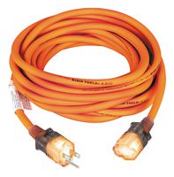 KLEIN TOOLS EXC2515 Mains Power Cord, 12AWG, NEMA 5-15P to NEMA 5-15R, 7.62 m, 15 A, 300 V, Orange