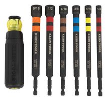 KLEIN TOOLS 32950 Destornillador Caja, Magnético, Puntas Hexagonales  1/4'', 5/16'', 3/8'', 7/16'', 1/2'', 9/16'', 7pz