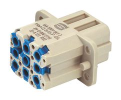 HARTING 09120082733 Heavy Duty Connector, Han Q Series, Insert, 8 Contacts, Receptacle, Push Lock Socket