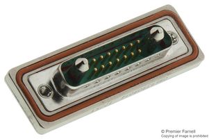 HARTING 09693909014 Combination Layout D Sub Connector, DB-17W2, Plug, 17 Contacts, 15 Signal, 2 Power, Through Hole