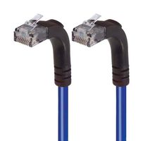 L-COM TRD815RA5BL-3 Cable Ethernet, Cat 5e, RJ45 90° Macho a RJ45 90° Macho, UTP (par trenzado sin blindaje), Azul