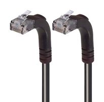 L-COM TRD815RA5BLK-3 Cable Ethernet, Cat 5e, RJ45 90° Macho a RJ45 90° Macho, UTP (par trenzado sin blindaje), Negro