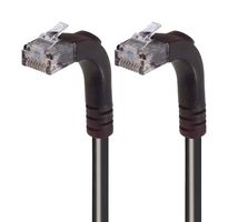 L-COM TRD815RA5BLK-5 Cable Ethernet, Cat 5e, RJ45 90° Macho a RJ45 90° Macho, UTP (par trenzado sin blindaje), Negro
