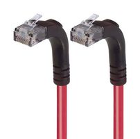 L-COM TRD815RA5RD-1 Cable Ethernet, Cat 5e, RJ45 90° Macho a RJ45 90° Macho, UTP (par trenzado sin blindaje), Rojo