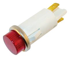 WAMCO WL-1050QC1 Neon Indicator, Snap In, 125 V, Quick Connect, Red, 12.7 mm, Round with Flat Top, 1.5 mA