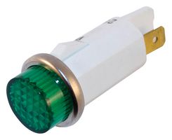 WAMCO WL-1052QC5 Indicador Neón, Encaje a Presión, 125 V, Conexión Rápida, Verde, 12.7 mm