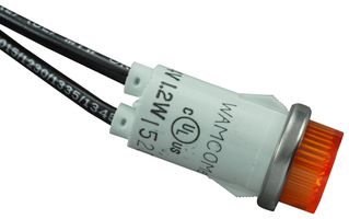 WAMCO WL-1090C3-12V Lampara Incandescente, Conexión de Cable, 12.7 mm, 80 mA, 12 V