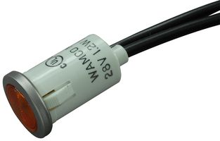 WAMCO WL-1090D3-28V Lampara Incandescente, Conexión de Cable, 12.7 mm, 40 mA, 28 V
