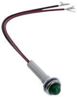 WAMCO WL-6091M5-24V LED Panel Mount Indicator, Stainless Steel Bezel, Green, 28 VDC, 9.65 mm, 20 mA, NEMA 3R