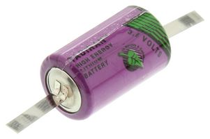 TADIRAN BATTERIES TL-2150/T-BP Batería, 3.6 V, 1/2AA, Litio, 1 Ah, Pestaña Para Soldar, 1