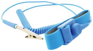 MULTICOMP PRO 066-00065 Anti Static Wrist Strap, Adjustable, 6ft Cord, Blue, Stud