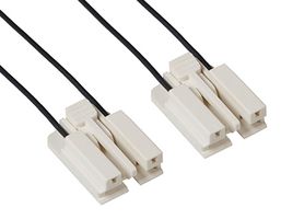 MOLEX 216330-1021 Cable Assembly, EdgeLock Receptacle to EdgeLock Receptacle, 2 Positions, 2 mm, 1 Row, 100 mm