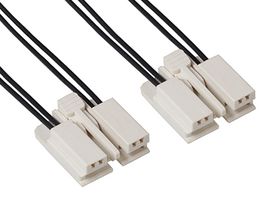 MOLEX 216330-1043 Cable Assembly, EdgeLock Receptacle to EdgeLock Receptacle, 4 Positions, 2 mm, 1 Row, 300 mm