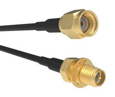 AMPHENOL RF 095-902-536-006 Cable RF / Coaxial ensamblado, 6 ", 152.4 mm, RG316, RP SMA Macho, Jack SMA Pasamuro RP, 50 ohm