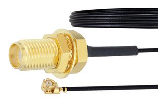 FAIRVIEW MICROWAVE FMCA1000-12 RF / Coaxial Cable Assembly, 12 ", 304.8 mm, 0.81mm, SMA Bulkhead Jack, UMCX 2.5 Plug, 50 ohm