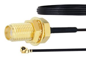 FAIRVIEW MICROWAVE FMCA1001-12 RF / Coaxial Cable Assembly, 12 ", 304.8 mm, 1.13mm, SMA Bulkhead Jack, UMCX 2.5 Plug, 50 ohm