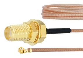 FAIRVIEW MICROWAVE FMCA1003-9 Cable RF / Coaxial ensamblado, 9 ", 228.6 mm, RG178, SMA Jack Pasamuro, UMCX 5-2.5 Macho, 50 ohm