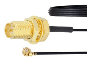 FAIRVIEW MICROWAVE FMCA1016-6 RF / Coaxial Cable Assembly, 6 ", 152.4 mm, 0.81mm, SMA RP Bulkhead Jack, UMCX 2.5 Plug, 50 ohm