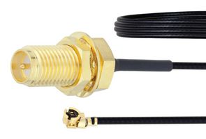 FAIRVIEW MICROWAVE FMCA1017-12 RF / Coaxial Cable Assembly, 12 ", 304.8 mm, 1.13mm, SMA RP Bulkhead Jack, UMCX 2.5 Plug, 50 ohm