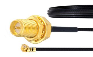FAIRVIEW MICROWAVE FMCA1018-12 RF / Coaxial Cable Assembly, 12 ", 304.8 mm, 1.37mm, SMA RP Bulkhead Jack, UMCX 2.5 Plug, 50 ohm