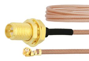 FAIRVIEW MICROWAVE FMCA1019-6 RF / Coaxial Cable Assembly, 6 ", 152.4 mm, RG178, SMA RP Bulkhead Jack, UMCX 2.5 Plug, 50 ohm