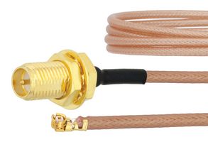 FAIRVIEW MICROWAVE FMCA1020-6 RF / Coaxial Cable Assembly, 6 ", 152.4 mm, RG178-DS, SMA RP Bulkhead Jack, UMCX 2.5 Plug, 50 ohm