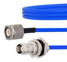 FAIRVIEW MICROWAVE FMCA1046-12 RF / Coaxial Cable Assembly, 12 ", 305 mm, FM141FLEX, TNC Plug, TNC Bulkhead Jack, 50 ohm