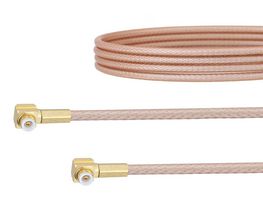 FAIRVIEW MICROWAVE FMCA1416-4 RF / Coaxial Cable Assembly, Snap-On, 4 ", 101.6 mm, RG316/U, MMBX Right Angle Plug