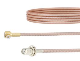 FAIRVIEW MICROWAVE FMCA1418-24 RF / Coaxial Cable Assembly, Snap-On, 24 ", 610 mm, RG316/U, MMBX Right Angle Plug