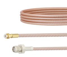 FAIRVIEW MICROWAVE FMCA1429-8 RF / Coaxial Cable Assembly, Snap-On, 8 ", 203.2 mm, RG316/U, MMBX Plug, SMA Jack, 50 ohm