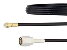 FAIRVIEW MICROWAVE FMCA1436-4 RF / Coaxial Cable Assembly, Snap-On, 4 ", 101.6 mm, RG174A/U, MMBX Plug, SMA Plug, 50 ohm