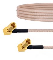 FAIRVIEW MICROWAVE FMCA1467-12 RF / Coaxial Cable Assembly, 12 ", 305 mm, RG316, SSMC Right Angle Plug, SSMC Right Angle Plug