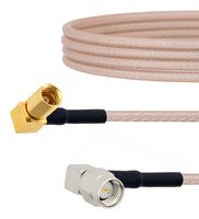 FAIRVIEW MICROWAVE FMCA1468-72 RF / Coaxial Cable Assembly, 6 ft, 1.82 m, RG316, SMA Right Angle Plug, SSMC Right Angle Plug