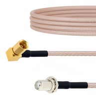 FAIRVIEW MICROWAVE FMCA1471-60 RF / Coaxial Cable Assembly, 5 ft, 1.52 m, RG316, SMA Bulkhead Jack, SSMC Right Angle Plug
