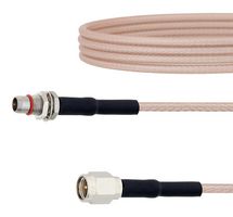FAIRVIEW MICROWAVE FMCA1656-60 RF / Coaxial Cable Assembly, Slide-On, 5 ft, 1.52 m, RG316, BMA Bulkhead Plug, SMA Plug, 50 ohm