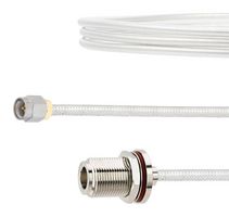 FAIRVIEW MICROWAVE FMCA2098-6 Cable RF / Coaxial ensamblado, 6 ", 152.4 mm, FM-SR141TB, SMA Macho, Tipo-N Hembra Mamparo