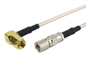 FAIRVIEW MICROWAVE FMC1028315-24 Cable RF / Coaxial ensamblado, 24 ", 610 mm, RG316, 10-32 Macho, SMC Macho Ángulo Recto, 50 ohm