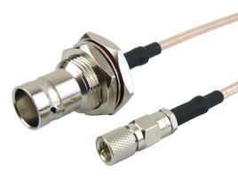 FAIRVIEW MICROWAVE FMC1038315-60 Cable RF / Coaxial ensamblado, 5 ft, 1.52 m, RG316, 10-32 Macho, BNC Mamparo Hembra, 50 ohm