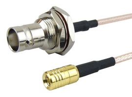 FAIRVIEW MICROWAVE FMC1638316-72 Cable RF / Coaxial ensamblado, 6 ft, 1.82 m, RG316, SMB Macho, BNC Mamparo Hembra, 50 ohm