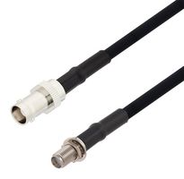 FAIRVIEW MICROWAVE FMCA2704-100CM RF / Coaxial Cable Assembly, 3.3 ft, 1 m, RG223, BNC Jack, SMA Bulkhead Jack, 50 ohm