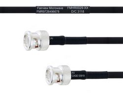 FAIRVIEW MICROWAVE FMHR0029-30 Cable RF / Coaxial ensamblado, 30 ", 762 mm, RG223, BNC RP Plug, BNC RP Plug, 50 ohm