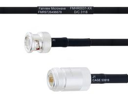 FAIRVIEW MICROWAVE FMHR0031-30 Cable RF / Coaxial ensamblado, 30 ", 762 mm, RG223, BNC Macho PR, Tipo N Hembra PR, 50 ohm