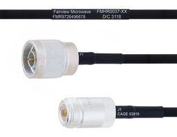 FAIRVIEW MICROWAVE FMHR0037-30 Cable RF / Coaxial ensamblado, 30 ", 762 mm, RG223, Tipo N Macho PR, Tipo N Hembra PR, 50 ohm