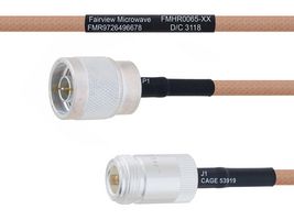 FAIRVIEW MICROWAVE FMHR0065-18 RF / Coaxial Cable Assembly, 18 ", 457.2 mm, RG400, N Type RP Plug, N Type RP Jack, 50 ohm