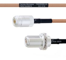 FAIRVIEW MICROWAVE FMHR0068-30 Cable RF / Coaxial ensamblado, 30 ", 762 mm, RG400, N Type RP Jack, N Type Bulkhead Jack, 50 ohm