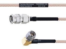 FAIRVIEW MICROWAVE FMHR0091-16 Cable RF / Coaxial ensamblado, 16 ", 406.4 mm, RG316, RP SMA Macho, SMA RP Macho Ángulo Recto