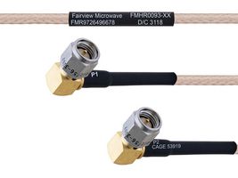 FAIRVIEW MICROWAVE FMHR0093-18 Cable RF / Coaxial ensamblado, 18 ", 457.2 mm, RG316, SMA RP Macho Ángulo Recto